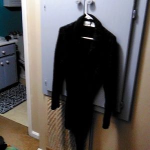 Worthington Essentials, size small, knit, charcoal grey, belted sweater jacket
